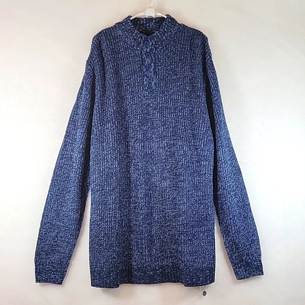 NWOT KING SIZE  Long Sleeve Mock Turtle Neck Cardigan Sweater Size 2XL TALL
